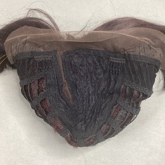 H/H Avanza Short Straight #S1B/112 Black Burgundy 100% Human Hair Blend Full Wig - Picture 6 of 9